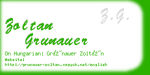 zoltan grunauer business card